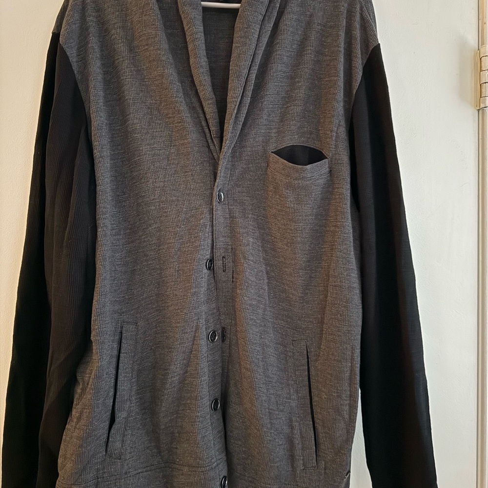 INC International Concepts Charcoal and Black Men's Cardigan